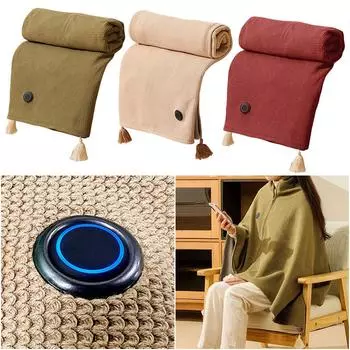 Носимое электрическое одеяло-шаль с 3 уровнями нагрева USB-одеяло с подогревом Портативное одеяло-грелка для тела для домашнего офиса Green