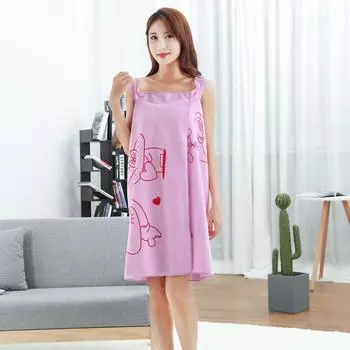 Носимое банное полотенце, халат из сверхтонкого волокна для ванной комнаты, мягкое впитывающее полотенце для дома, приятные для кожи спа-пляжные полотенца, домашний текстиль 80*135cm светло-фиолетовый