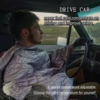 Носимое одеяло с подогревом, электрическое одеяло-пончо с 3 настройками нагрева, зимняя согревающая шаль, накидка для использования в помещении и на открытом воздухе темно-синий