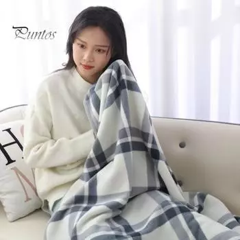 Носимое одеяло, шаль, одеяло для офиса, дома, кровати, дивана, дорожное одеяло, застежка на пуговицы, легкое, плюшевое, уютное, теплое, клетчатое пончо, одеяло на все времена года S
