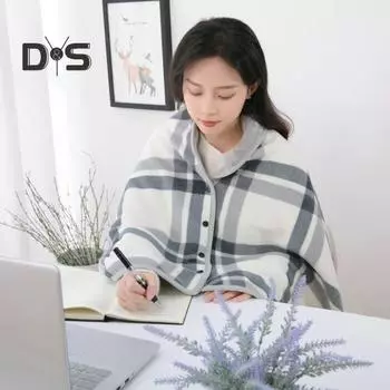 Носимое одеяло, шаль, одеяло для офиса, дома, кровати, дивана, дорожное одеяло, застежка на пуговицы, легкое, плюшевое, уютное, теплое, клетчатое пончо, одеяло на все времена года S