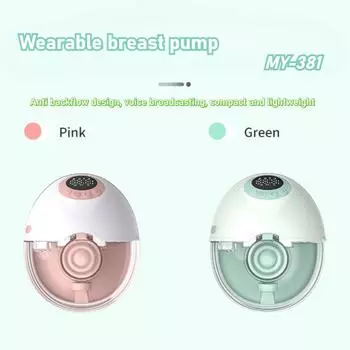 Носимые электрические молокоотсосы Интегрированный бесконтактный высокопроизводительный невидимый доильный аппарат Сборщик молока Сенсорный молокоотсос розовый