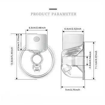 Носимые электрические молокоотсосы Интегрированный мощный всасывающий невидимый беспроводной безрукавный полностью автоматический портативный массажный молокоотсос белый