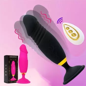 Носимые анальный вибратор беспроводной пульт дистанционного управления телескопический дилдо простаты массажер секс-игрушки для мужчин женщин Remote Control Version