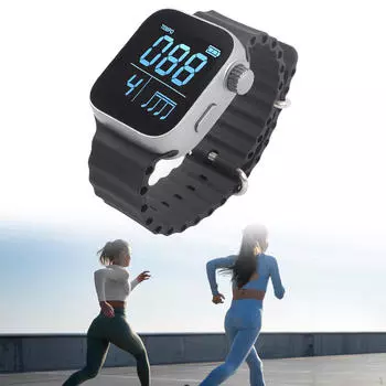 Носимые часы с метрономом, вибрация, громкость, регулировка ритма, спортивная музыка