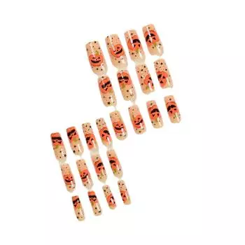 Носимые маникюрные патчи для ногтей серии Хэллоуин, накладные ногти, 5 мл One Size