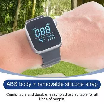 Носимые метрономы Вибрирующий метроном Регулируемый ремешок Музыкальные инструменты Метроном Умные часы-метроном для всех инструментов чёрный