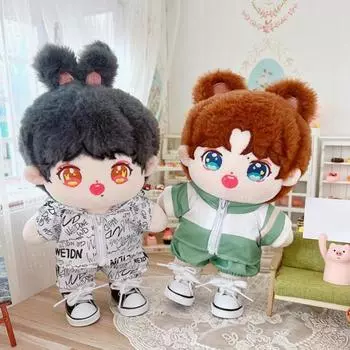 Носимые моющиеся милые модные мини-пальто и брюки, комплект 20 см, кукла-кукла, повседневная одежда, спортивная одежда