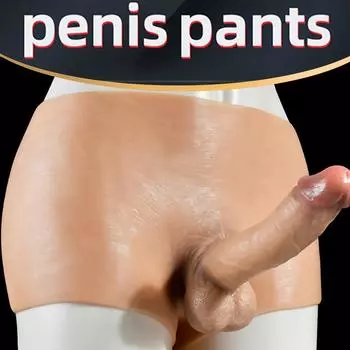 Носимые силиконовые штаны для пирсинга – полый сплошной поддельный пенис с реалистичным дизайном, нижнее белье с ремешком на дилдо для мужчин и женщин, игрушка для взрослых Flesh Color A Solid S