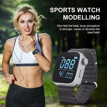 Носимые вибрационные метрономы 40-240 ударов в минуту умные инструменты подсчет ударов пульса часы для всех гитар фортепиано барабанов чёрный