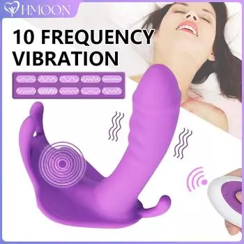 Носимый фаллоимитатор, вибратор, стимулятор точки G, клитора, бабочка, вибрирующие трусики, эротическая игрушка, игрушка для взрослых для женщин, мастурбатор для оргазма Black No Box