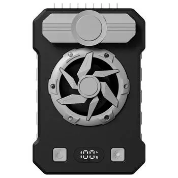 Носимый персональный вентилятор с цифровым дисплеем, 10000 мАч, USB перезаряжаемый мини-вентилятор на талии, вентилятор с зажимом на талии для кемпинга, пешего туризма, бега, спорта Black gray