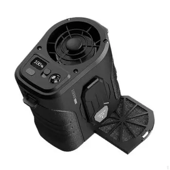 Носимый вентилятор Hands Free, ожерелье с высокой пропускной способностью, подвесной вентилятор с зажимом для талии и фонариком для Black 8000mAh