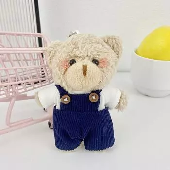 Носить одежду Медведь Маленький медведь брелок милый мультфильм автомобиль брелок Kawaii плюшевая кукла брелок пара Style 2