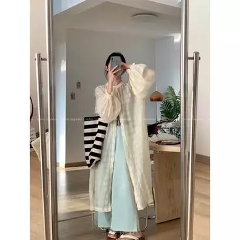 Носите абрикосовые нишевые рубашки с длинным рукавом для защиты от солнца Apricot Shirt S