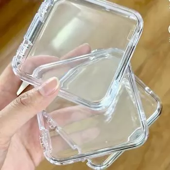 Носите коробку для хранения. Дисплей в стиле ногтей. Пыленепроницаемая, удобная подарочная коробка. Носимая коробка для отделки ногтей. S белый