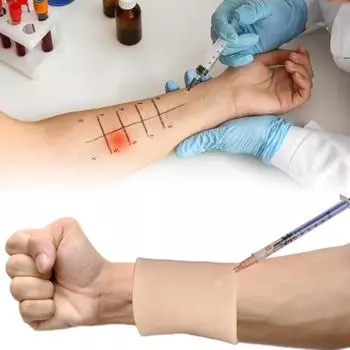 Носите многофункциональную модель для обучения внутримышечным инъекциям, 40-точечную кожную пробу, практическую модель с игольчатыми подушечками 1 pcs
