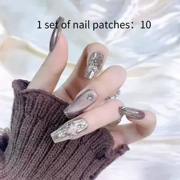 Носите накладные ногти ручной работы, модные, повседневные, простые, изысканные, классического стиля. XS
