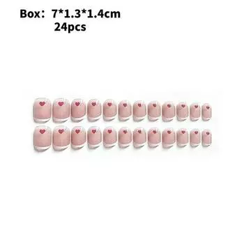 Носите наклейку для нейл-арта Модный простой короткий сердечко Съемный пластырь для ногтей