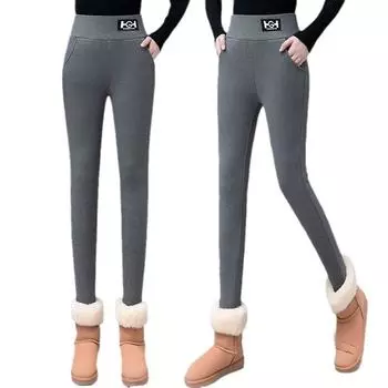 Носите обтягивающие леггинсы для девочек осенью и зимой. Новые облегающие брюки-карандаш с высокой талией из утолщенного бархата для маленьких ножек. M чёрный