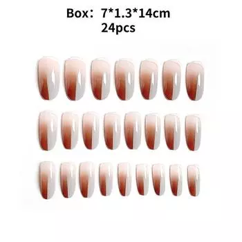 Носите Ручной Работы Мода для Ногтей Повседневный Простой Изысканный Классический Стиль Накладных Ногтей