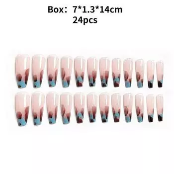 Носите Ручной Работы Мода для Ногтей Повседневный Простой Изысканный Классический Стиль Накладных Ногтей