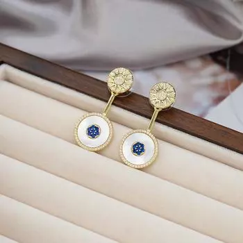 Носите серьги с бриллиантами и цирконами до и после, роскошные серьги высшего качества, модные дизайнерские серьги-подвески. 14k