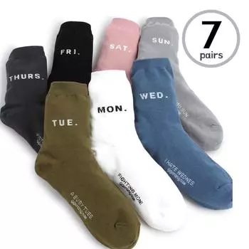 Носки 7Day Daily Crew (7 пар) Женщины Дети (старше 10) Day Mark Fashion PI17 23 cm - 26 cm