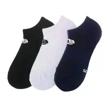 Носки бейсбольные НОСКИ КОРОТКИЕ 3 ПАРЫ 11531691 Темно-синий Япония 2527 [New Era] [Унисекс] Черный, Белый, (БЕСПЛАТНЫЙ размер)