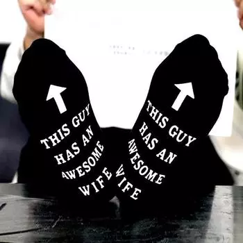 Носки Best Series Cotton Tube Socks с английскими буквами и точками — идеальный подарок на День благодарения для стран ЕС и США The best wife, One Size