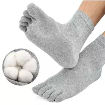 Носки без показа, защитные носки до щиколотки, носки до щиколотки, мужские носки с разделенным носком, носки с пятью пальцами чёрный