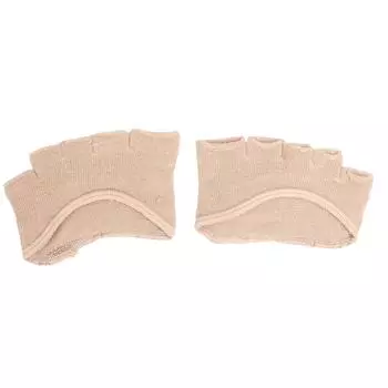 Носки без пятки с разделением пальцев ног, дышащие, впитывающие пот, подушечки для передней части стопы с открытым носком