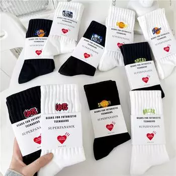 Носки Cityboy Unisex Trendy Skateboard Mid-Tube – дышащий хлопок для уличного стиля One size 36-45 (seamless)