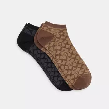 Носки Coach Signature Ankle Socks хаки черные