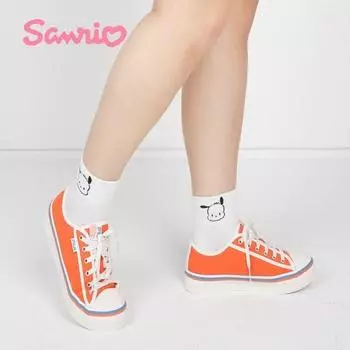 Носки Cozy24 Sanrio, 3 пары носков с одним воротом, значок, булочка с корицей, куроми, моя мелодия, почако, помпон, пурин, Hello Kitty, домашние милые носки с персонажами