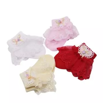 Носки для девочек, милые кружевные носки с бантом, детские хлопковые носки розовый