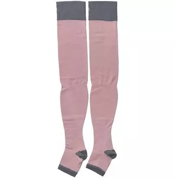 Носки для длинных закрученных носков для улучшения циркуляции крови при отеках [Okamoto] Добавка, компрессия, ночное время, сон, 638-991 розовый