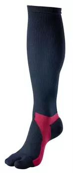 Носки для гольфа Phiten длинные черные/красные 25-27 см