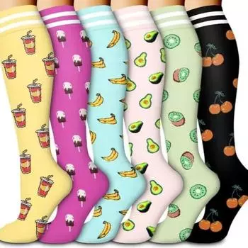 Носки для икр Женские летние высокоэластичные чулки Компрессионные носки Моделирующие носки для ног Европейские и американские спортивные компрессионные носки S/M