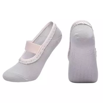 Носки для йоги Нескользящие Профессиональные Женские Носки для Танцев в Помещении Фитнес-Зала Взрослые Носки для Йоги Нескользящие Носки для Пилатеса R7-Gray