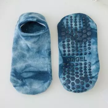 Носки для йоги профессиональные силиконовые нескользящие носки для танцев и спорта дышащие носки для фитнеса, спортзала, йоги, балета, пилатеса синий