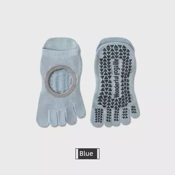 Носки для йоги с нескользящими пальцами, женские профессиональные силиконовые бесшумные носки, дышащие, устойчивые к падениям, спортивные носки, стабильная поддержка стопы