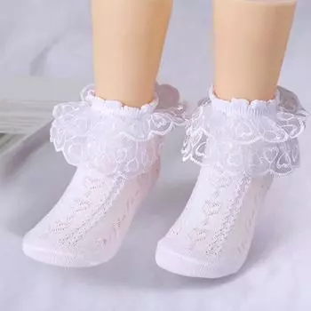 Носки для маленьких девочек Носки из эластичного кружева XL