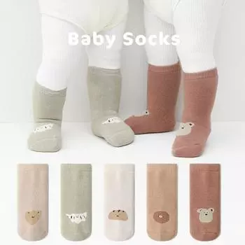 Носки для малышей, носки-трубы с героями мультфильмов для новорожденных, зимние хлопковые для девочек, осенние резиновые нескользящие детские носки для маленьких мальчиков, От 0 до 5 лет XS