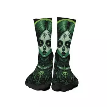 Носки для мужчин в стиле ретро с изображением девушек-зомби в стиле ужасов, новинка, носки Harajuku Crazy Crew, уличные носки для скейтбординга в стиле хип-хоп, унисекс, подарок на вечеринку One Size