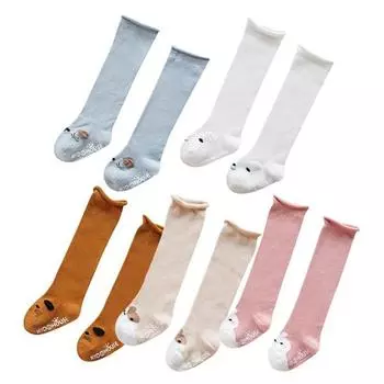 Носки для новорожденных с круглыми животными Mom s Care, комплект из 5 предметов Y054BSTO533, корейские товары для детей