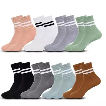 Носки для пилатеса для взрослых, спортивные, фитнес, средней длины, для йоги, нескользящие, профессиональные, женские, с острыми резиновыми носками, с брюками Shark two bars with dispensing