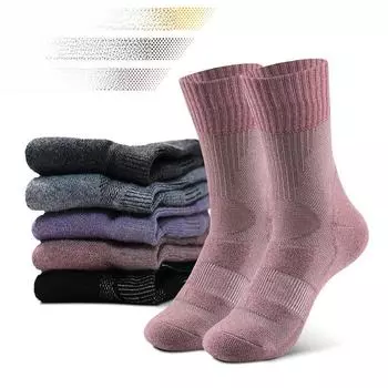 Носки для походов средней длины R-BAO из мериносовой шерсти — тонкие, дышащие, носки для занятий спортом на открытом воздухе весной и летом L (39-43) светло-серый