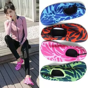 Носки для пола обувь силиконовая нескользящая подошва для сноркелинга пляжная обувь носки мужские и женские детские дайвинг плавание быстросохнущие спортивные йога прилив S [size 34-35]