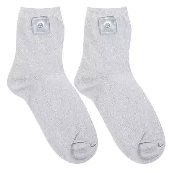 Носки для проводящего массажа с серебряным волокном Носки с электродами (Искусственная кожа на одной стороне)